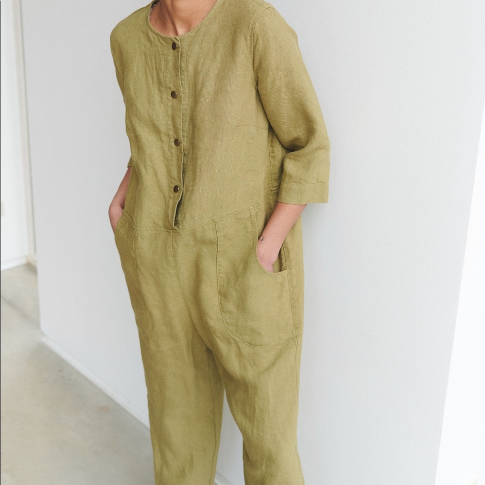 SOLD // Linenfox Martin jumpsuit- heavy weight linen